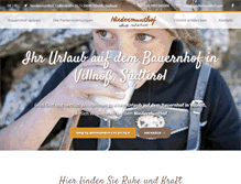 Tablet Screenshot of niedermunthof.com